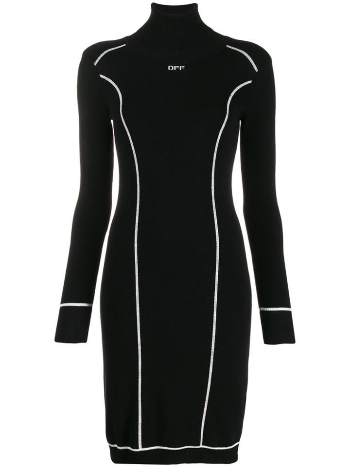 Off-white Logo Knitted Dress - Black