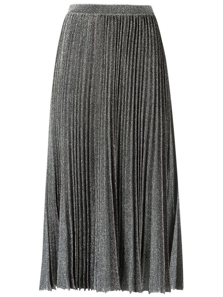 Gig - Midi Knitted Skirt - Women - Polyester - M, Grey, Polyester