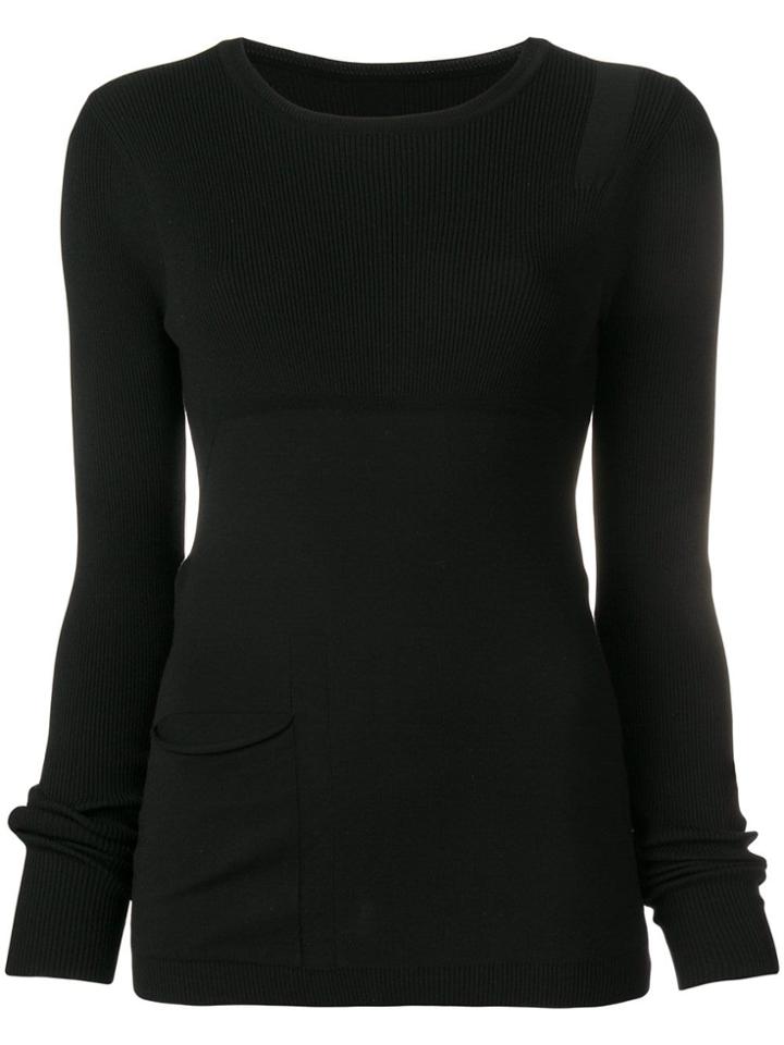 Rick Owens Long Sleeve Jersey Top - Black