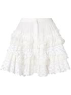 Wandering Ruffle Tulle Skirt - White