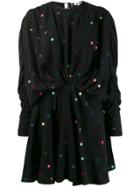 Attico Star Sequin Draped Mini Dress - Black