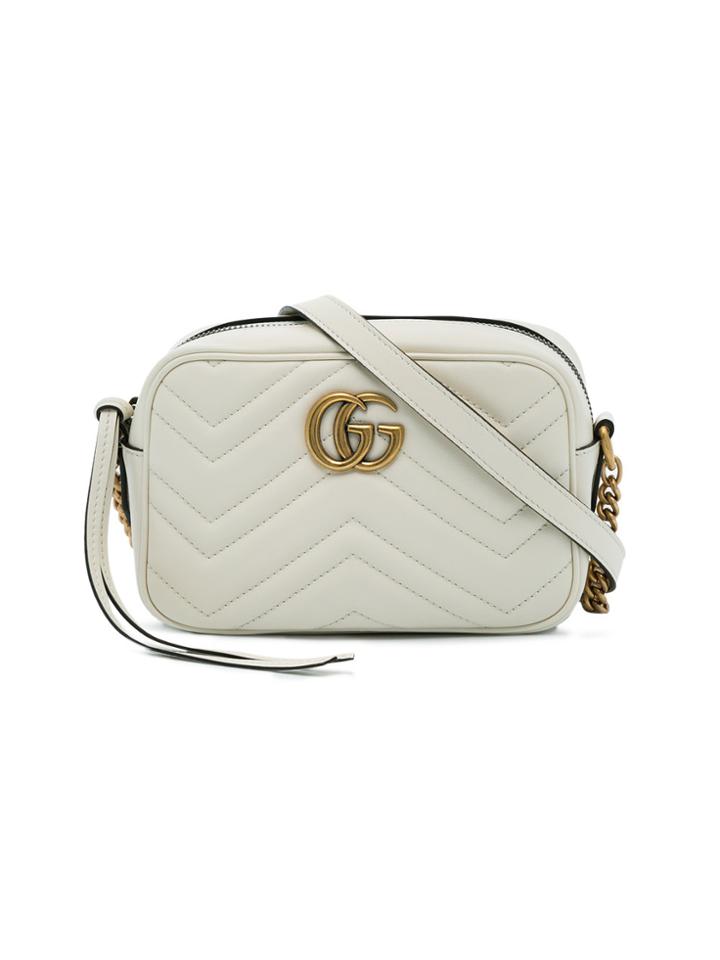 Gucci Mystic White Gg Marmont Matelassé Bag