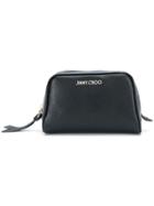 Jimmy Choo Logo Plaque Make Up Bag - Black