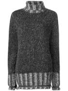 Mm6 Maison Margiela Oversized Knit Sweater - Grey