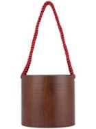 0711 Bali Oval Bucket Bag - Brown