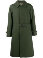 Mackintosh Catrine Loden Green Virgin Wool Single Breasted Trench Coat