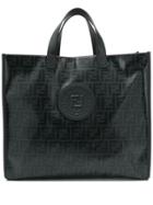 Fendi Logo Print Tote Bag - Black
