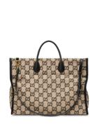 Gucci Monogram Print Tote Bag - Neutrals