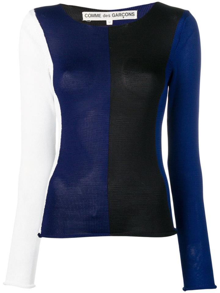 Comme Des Garçons Vintage 1990's Striped Jumper - Blue