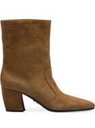 Prada Pointed Toe Boots - Brown