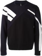Neil Barrett Sleeve Panel Sweatshirt, Men's, Size: Medium, Black, Cotton/lyocell/viscose/spandex/elastane