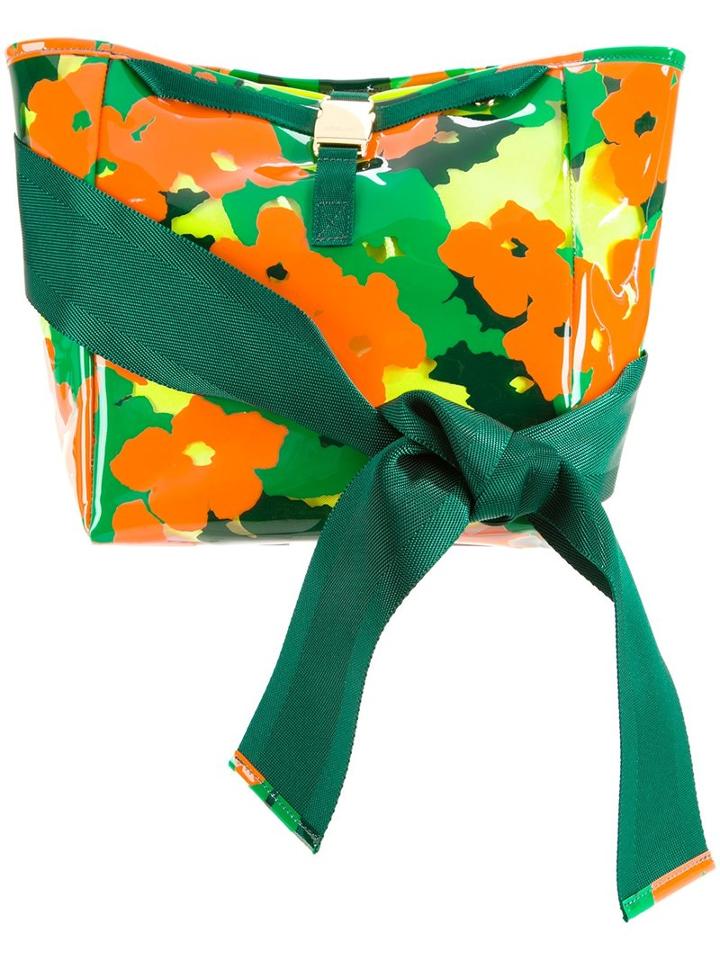 Muveil - Bow Handle Camouflage Shoulder Bag - Women - Vinyl - One Size, Women's, Vinyl