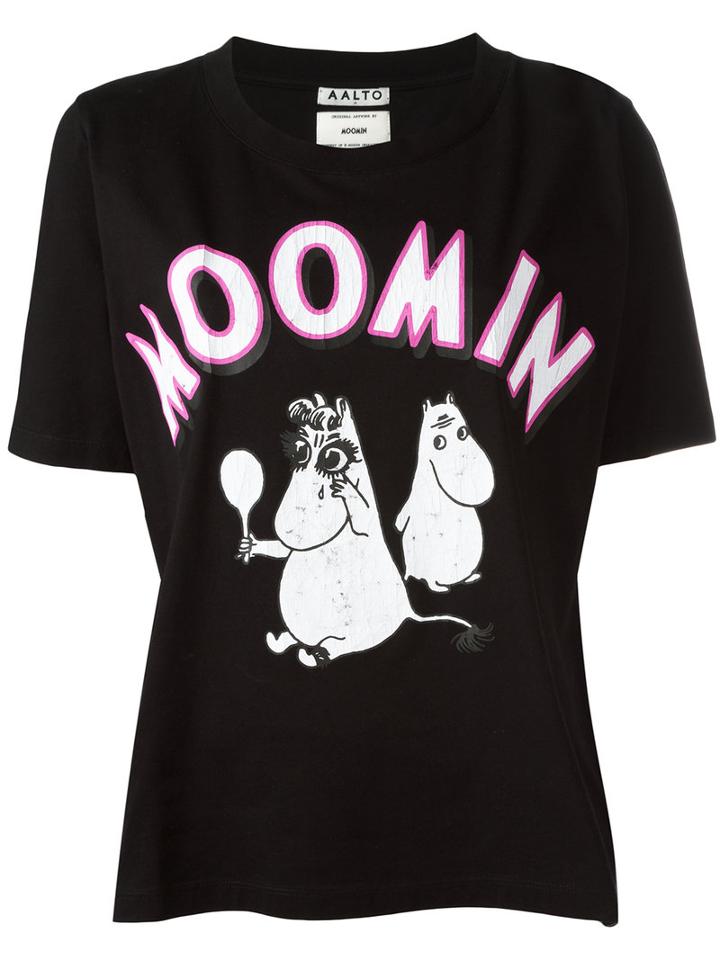 Aalto Moomin T-shirt, Women's, Size: 36, Black, Cotton