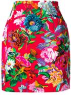 Kenzo Pre-owned Floral Print Skirt - Red