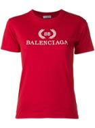 Balenciaga S/s Fitted Top - Red