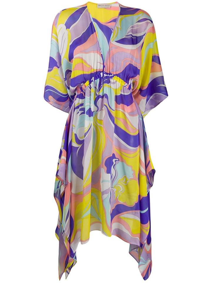 Emilio Pucci Rivera Print Silk Beach Dress - Purple