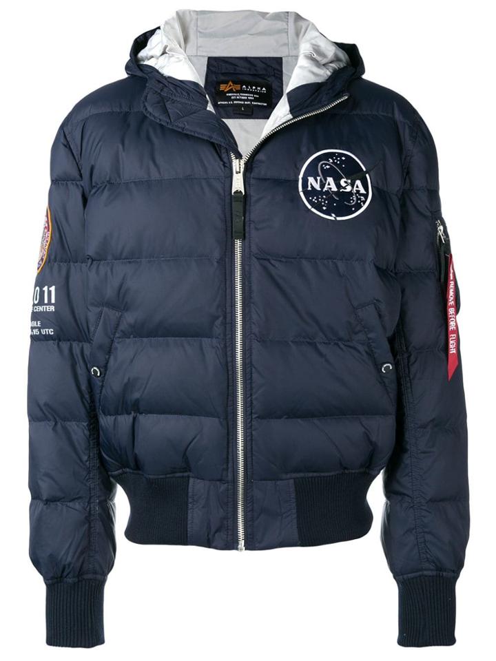 Alpha Industries Padded Bomber Jacket - Blue