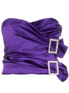 Alexandre Vauthier Vauth Crst Drp W 2 Bkl - Purple