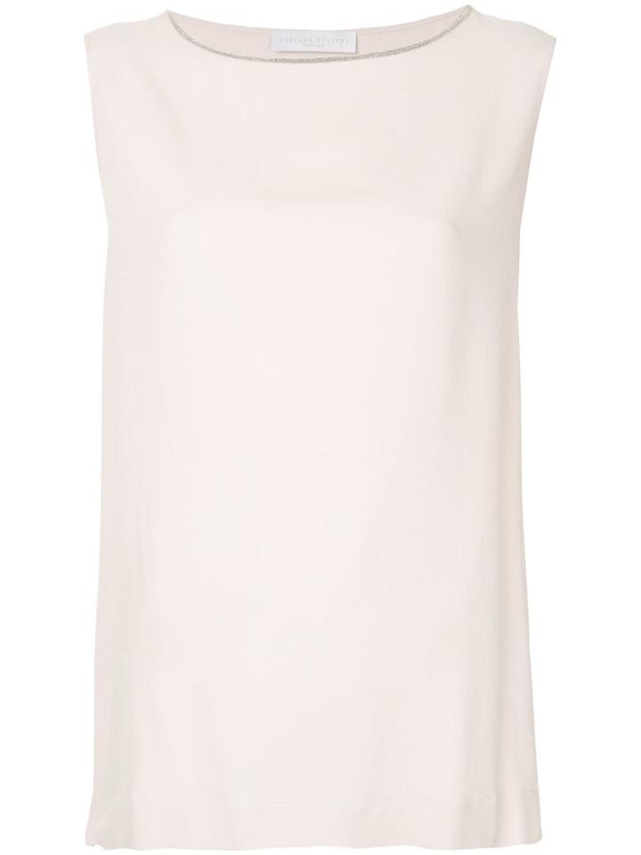 Fabiana Filippi Embellished Neck Trim Tank Top - Pink