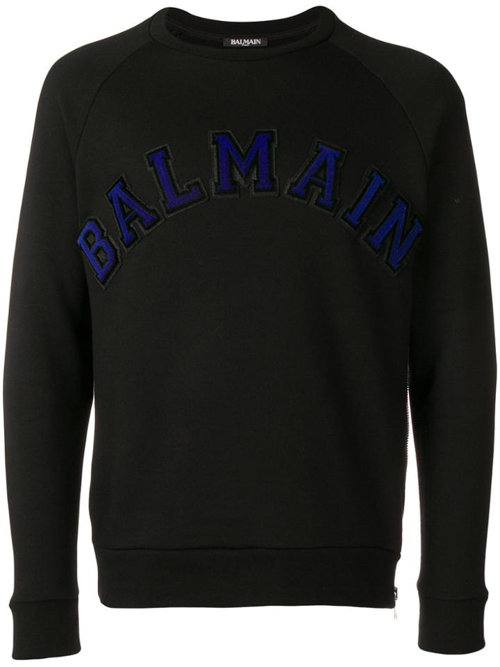 Balmain Embroidered Logo Sweatshirt - Black