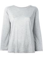 Vince Long Sleeved Oversized T-shirt, Women's, Size: Xs, Grey, Viscose