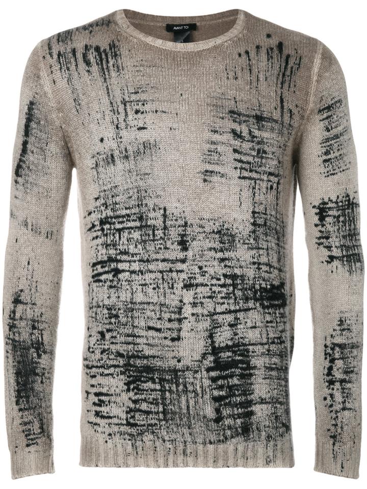 Avant Toi Crew Neck Sweater - Nude & Neutrals