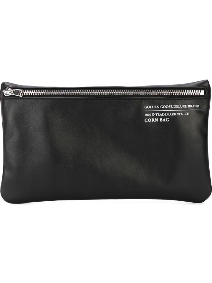 Golden Goose Deluxe Brand Logo Print Clutch