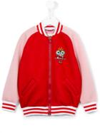 Fendi Kids Varsity Bomber Jacket, Girl's, Size: 10 Yrs, Red