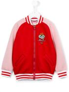 Fendi Kids Varsity Bomber Jacket, Girl's, Size: 10 Yrs, Red