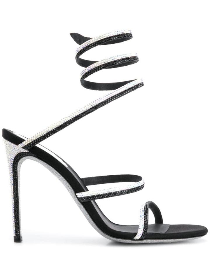 René Caovilla Trans Missio Sandals - Black