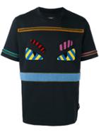 Fendi Bag Bugs T-shirt, Men's, Size: 48, Black, Cotton/acrylic/wool/spandex/elastane
