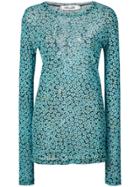 Diane Von Furstenberg Floral Print Top - Black