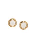 Givenchy Vintage 1980's Greek Key Earrings - Gold