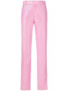 Msgm Sequin Embellished Trousers - Pink