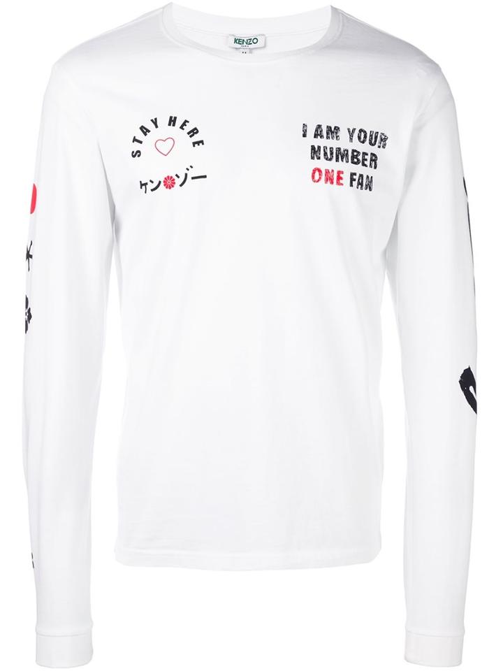 Kenzo 'kenzo X Fan' T-shirt, Men's, Size: Small, White, Cotton