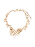 Oscar De La Renta Palm Leaf Necklace, Women's, Metallic