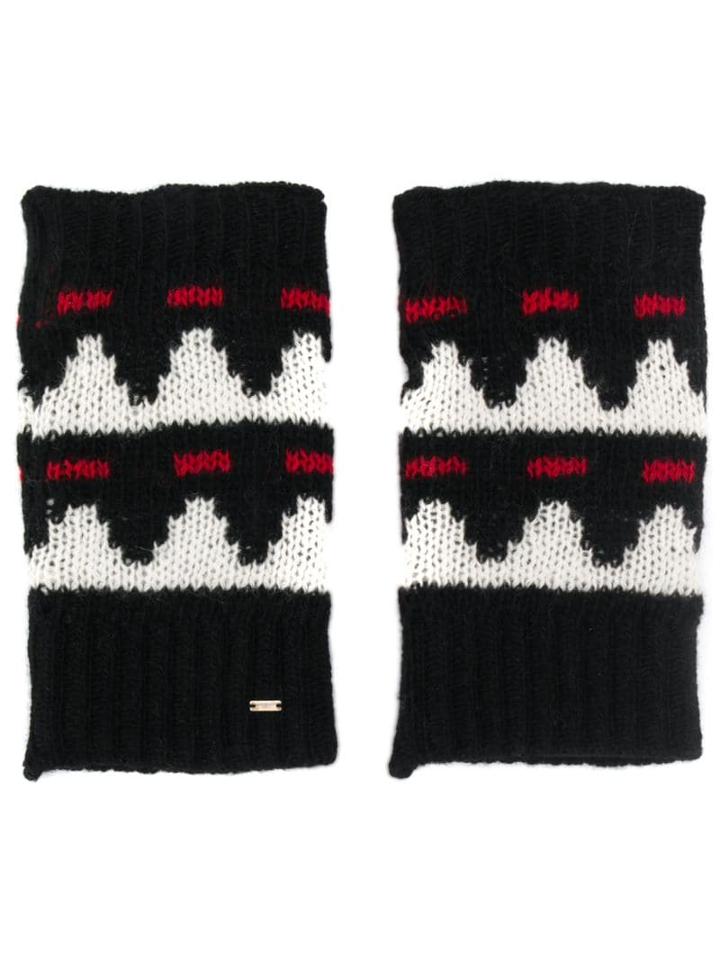 Saint Laurent Fingerless Gloves - Black