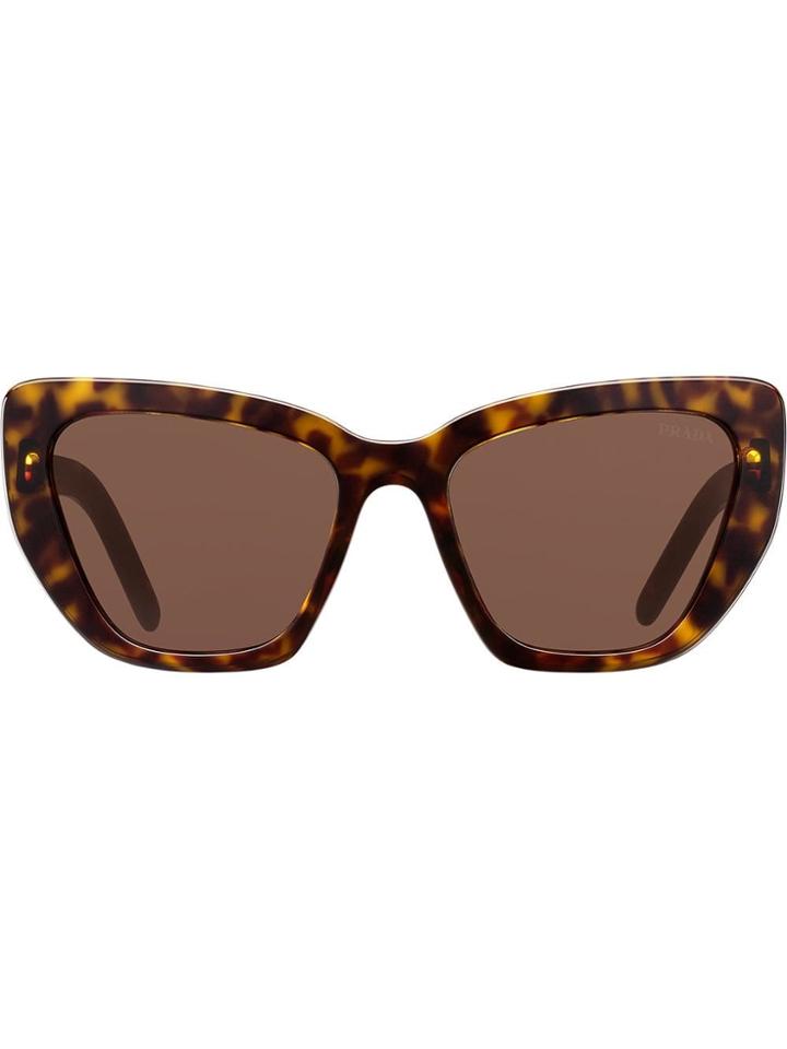 Prada Eyewear Postcard Sunglasses - Brown