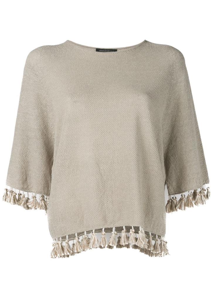 Antonelli Tassel Detail Jumper - Brown