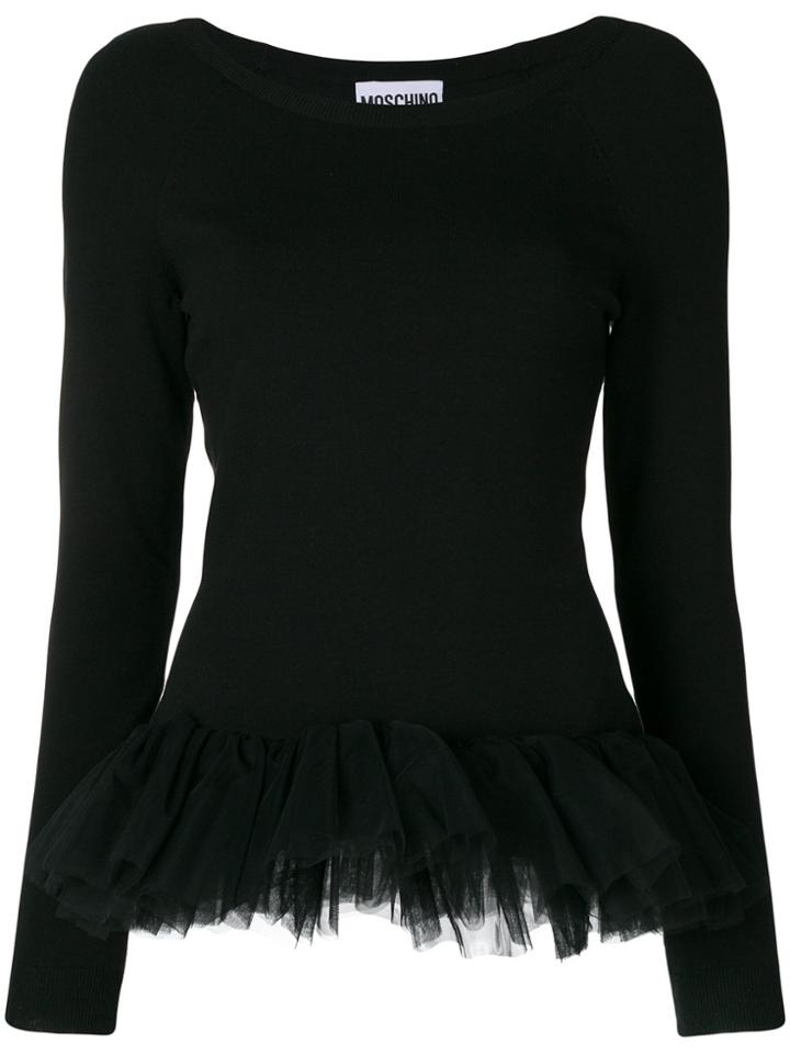 Moschino Tulle Hem Sweater - Black