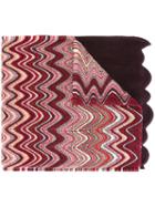 Missoni Chevron Knit Scarf, Women's, Red, Acrylic/cashmere/wool