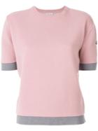 Moncler Contrast Trim Knitted Top - Pink
