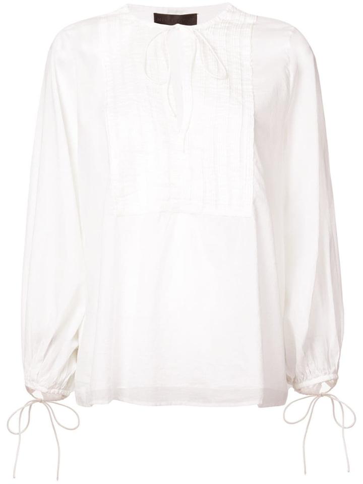 Nili Lotan Bib Blouse - White