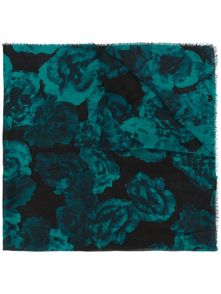 Giorgio Grati Floral Print Scarf - Green