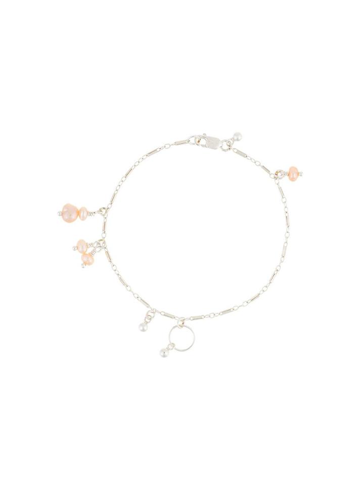 Petite Grand Pearl Charm Bracelet - Silver
