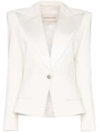 Alexandre Vauthier Crystal-button Structured Blazer - White