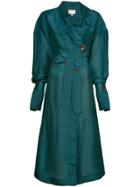 Liya Belted Trench Coat - Green