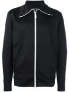 Burberry Zip Track Jacket, Men's, Size: Large, Black, Viscose