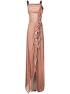 Bianca Spender Velvet Wonderland Gown, Women's, Size: 6, Nude/neutrals, Silk/cellulose