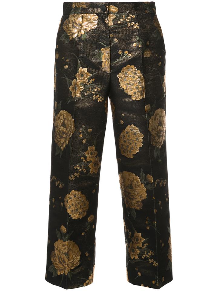Dolce & Gabbana Foil Print Trousers - Black